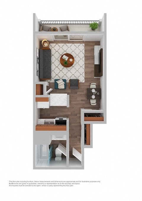 STUDIO B 500 SQFT Los Altos Towers Apartment in Albuquerque New Mexico